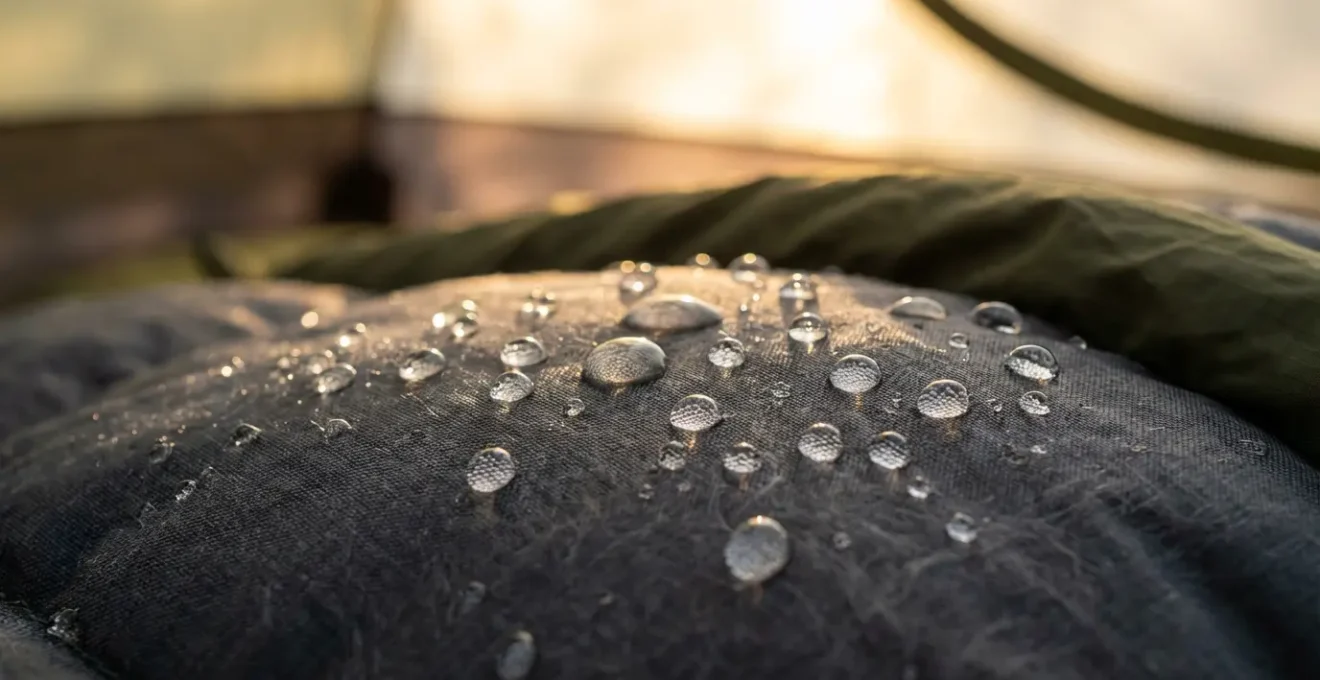 Système de couchage modulaire avec sac synthétique et sur-sac imperméable dans une tente